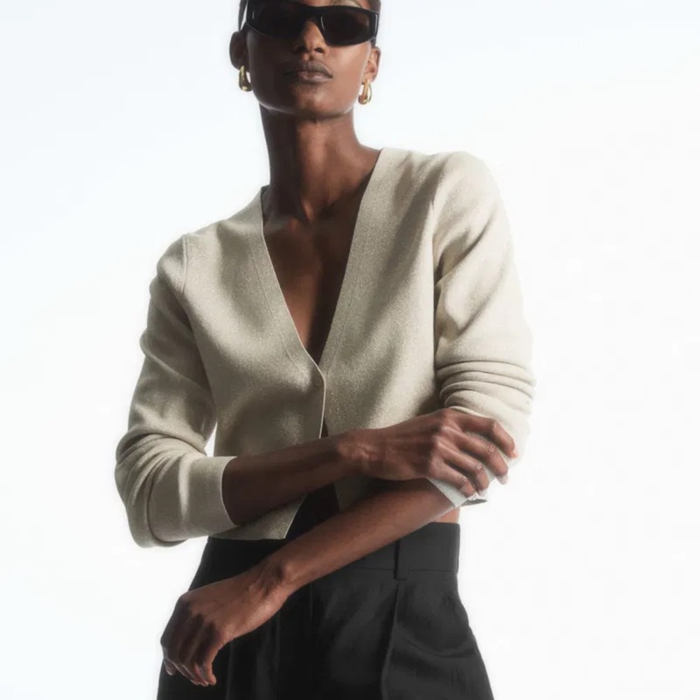 COS Cream Women's Cardigan